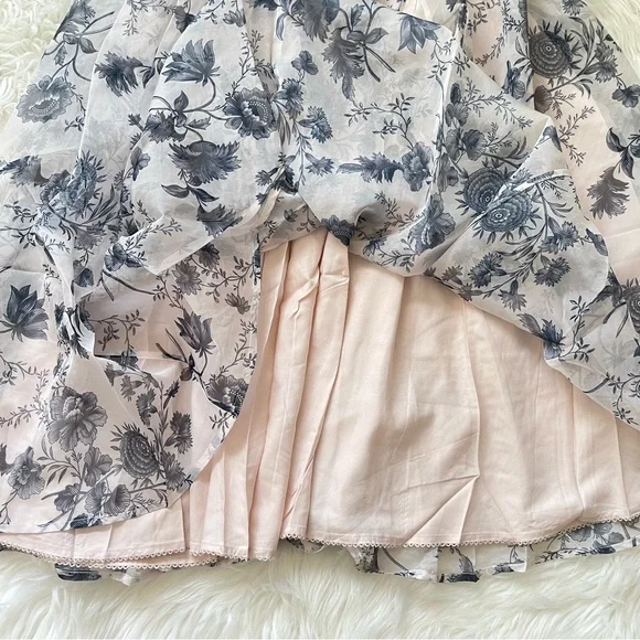 Anthropologie Halter Dress Black White V Neck Medium Midi NWT - Picture 13 of 16